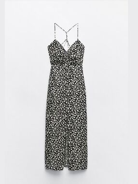floral maxi linen dress